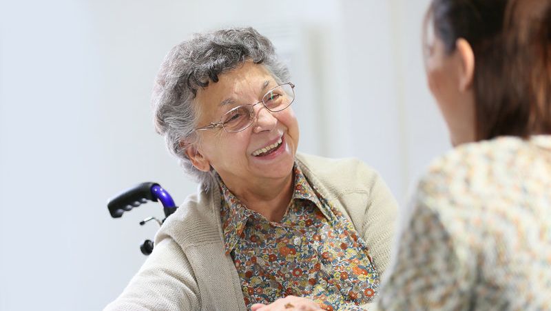 An Elderly Person Smiling 